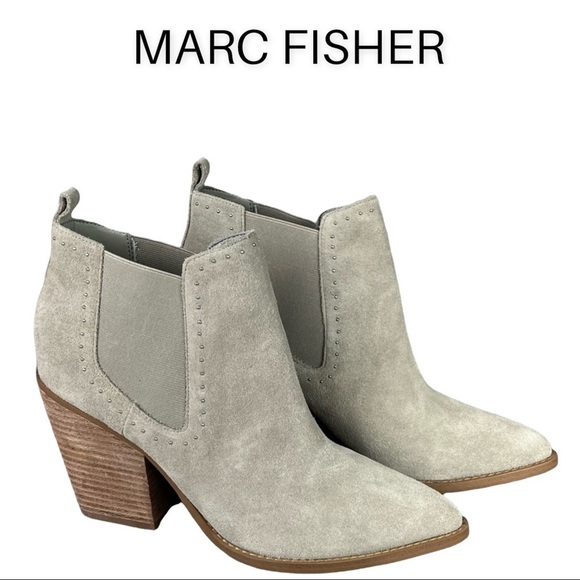 NIB Marc Fisher sz 10 Bellie cream suede ankle booties - Picture 1 of 11